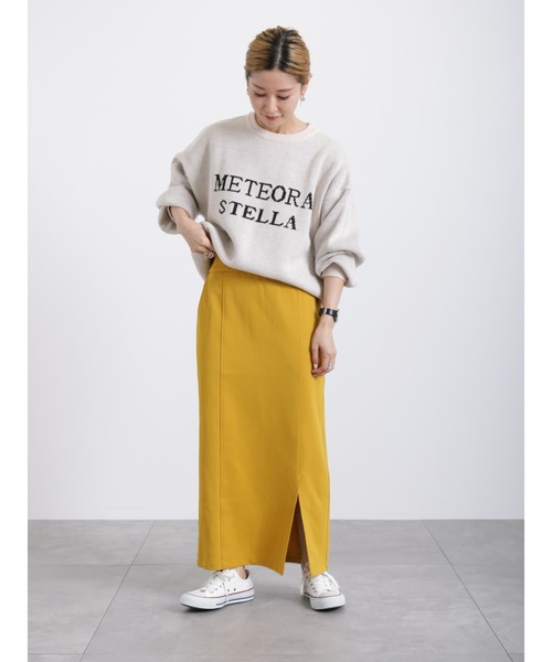 Samansa Mos2 blue（サマンサモスモスブルー）の「ジャカードロゴニットプルオーバー（ニット/セーター・レディース・トップグレー/ブラック/キナリ・ﾌﾘ-）」の16枚目の写真