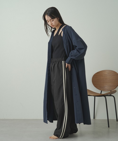 earthy(アーシー)の「【earthy_】ナイロンラインパンツ(その他パンツ・レディース・ベージュ/ブラック・S size/S/M/M size)」の11枚目の写真