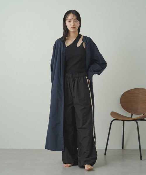 earthy(アーシー)の「【earthy_】ナイロンラインパンツ(その他パンツ・レディース・ベージュ/ブラック・S size/S/M/M size)」の12枚目の写真