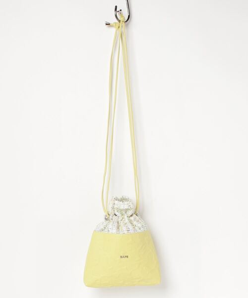 A BATHING APE（アベイシングエイプ）の「SOLID CAMO DRAWSTRING BAG L（ハンドバッグ・レディース・ピンク/イエロー/サックスブルー・FREE）」の11枚目の写真