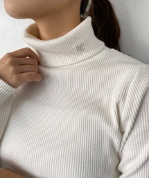 one after another NICE CLAUP | 【新色追加】NCイニシャルハイネックトップス　2023SS(Tシャツ/カットソー)