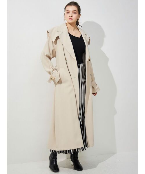 MERCURYDUO（マーキュリーデュオ）の「変形リブフレアニットワンピース（ワンピース・レディース・アイボリー/ブラック/チャコールグレー/パープル・SMALL/MEDIUM）」の16枚目の写真