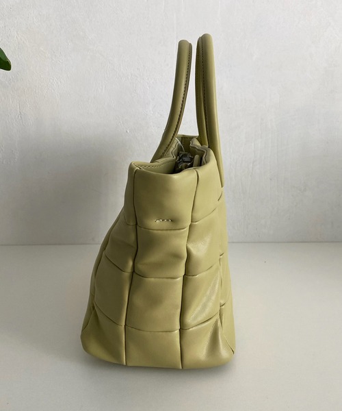 DouDou(ドゥドゥ)の「パッチワークボンディング2WAYトート(トートバッグ・レディース・グリーン/ブラック・FREE)」の5枚目の写真