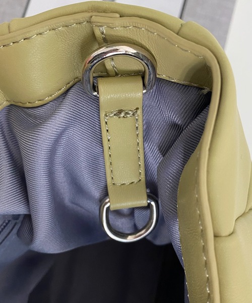 DouDou(ドゥドゥ)の「パッチワークボンディング2WAYトート(トートバッグ・レディース・グリーン/ブラック・FREE)」の10枚目の写真