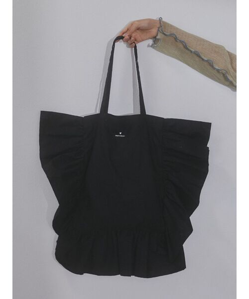 merry jenny（メリージェニー）の「big ruffle tote bag（トートバッグ・レディース・ブラック/オフホワイト・FREE）」の17枚目の写真