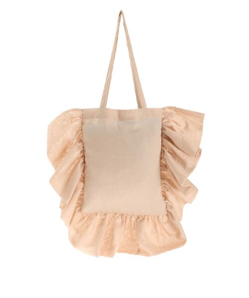 merry jenny（メリージェニー）の「big ruffle tote bag（トートバッグ・レディース・ブラック/オフホワイト・FREE）」の10枚目の写真