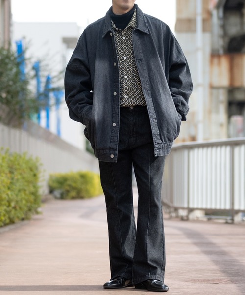 JOHN'S CLOSET(ジョンズクローゼット)の「【i】総柄プリントドロップショルダーシャツ(シャツ/ブラウス・メンズ・ブラック系その他/ブラック系その他2/ブラウン系その他/ブラック/グリーン/ホワイト/ブラウン/ホワイト系その他/ネイビー・LARGE/X-LARGE/MEDIUM)」の21枚目の写真