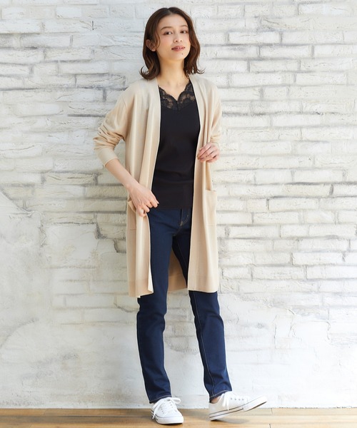 Honeys（ハニーズ）の「スリムデニムスキニー（股下７０ｃｍ）（デニムパンツ・レディース・ワンウォッシュ/ライトインディゴブルー/ブルー/ブラック・S/SS/L/LL/M）」の20枚目の写真