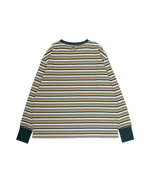 INTERPLAY(インタープレイ)の「【INTERPLAY x AYA】フィンガーホール マルチボーダー 長袖Teeシャツ【2】(Tシャツ/カットソー・レディース・ブラック/ブルー/グリーン・FREE)」の11枚目の写真