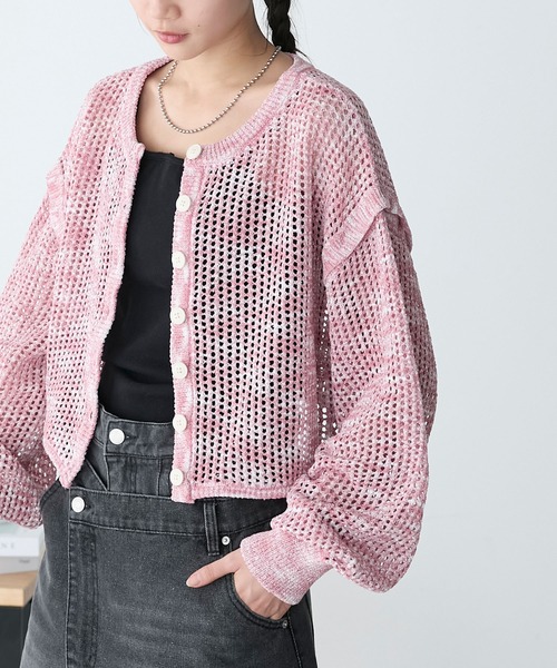 little suzie メッシュ　ニットボレロ　新品未使用 little suzie メッシュ ニットボレロ 新品未使用