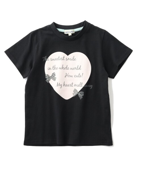 SHOO・LA・RUE（シューラルー）の「◆【110-140cm】GIRLアソートプリントTシャツ（Tシャツ/カットソー・キッズ・アイボリー/ブラック/ライトグリーン/ライトパープル・11/12/13/14）」の3枚目の写真