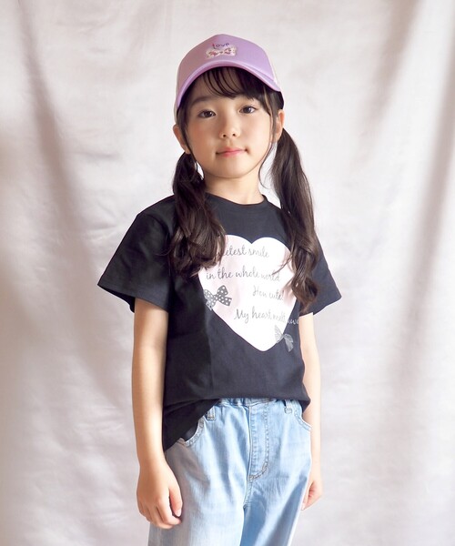SHOO・LA・RUE（シューラルー）の「◆【110-140cm】GIRLアソートプリントTシャツ（Tシャツ/カットソー・キッズ・アイボリー/ブラック/ライトグリーン/ライトパープル・11/12/13/14）」の12枚目の写真