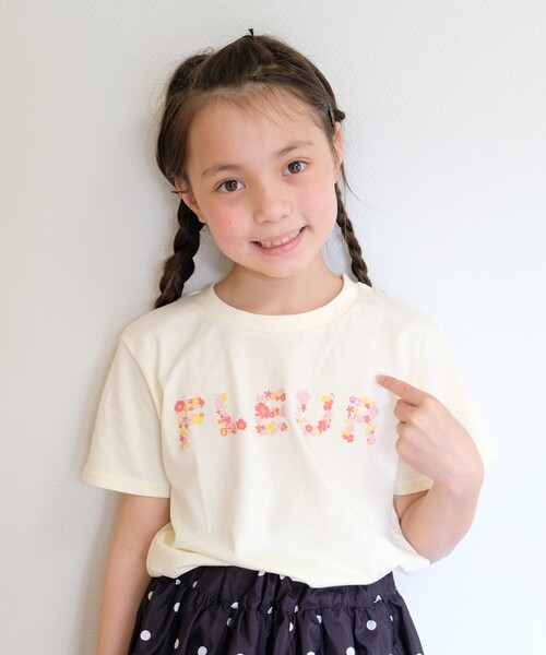 SHOO・LA・RUE（シューラルー）の「◆【110-140cm】GIRLアソートプリントTシャツ（Tシャツ/カットソー・キッズ・アイボリー/ブラック/ライトグリーン/ライトパープル・11/12/13/14）」の14枚目の写真