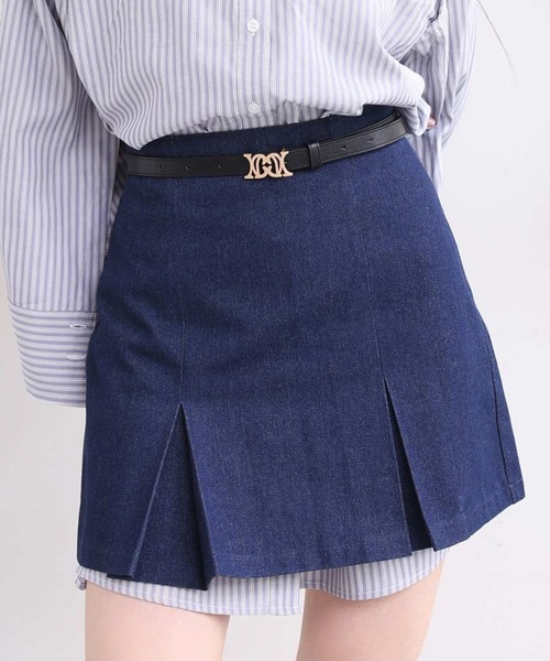 one after another NICE CLAUP(ワンアフターアナザーナイスクラップ)の「オリジナルベルト/ミニスカート 20223SS(スカート・レディース・アイボリー/ブラック/ピンク/ネイビー・FREE)」の4枚目の写真