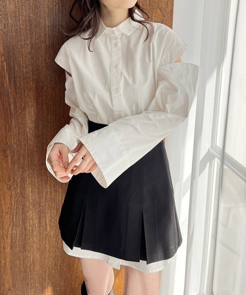 one after another NICE CLAUP(ワンアフターアナザーナイスクラップ)の「オリジナルベルト/ミニスカート 20223SS(スカート・レディース・アイボリー/ブラック/ピンク/ネイビー・FREE)」の10枚目の写真