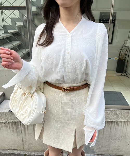 one after another NICE CLAUP(ワンアフターアナザーナイスクラップ)の「オリジナルベルト/ミニスカート 20223SS(スカート・レディース・アイボリー/ブラック/ピンク/ネイビー・FREE)」の21枚目の写真