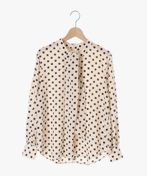 le.coeur blanc（ルクールブラン）の「ドットアレンジタイブラウス（シャツ/ブラウス・レディース・ベージュ系その他2/ブルー系その他4・38）」の7枚目の写真