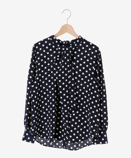 le.coeur blanc（ルクールブラン）の「ドットアレンジタイブラウス（シャツ/ブラウス・レディース・ベージュ系その他2/ブルー系その他4・38）」の8枚目の写真
