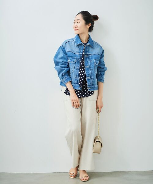 le.coeur blanc（ルクールブラン）の「ドットアレンジタイブラウス（シャツ/ブラウス・レディース・ベージュ系その他2/ブルー系その他4・38）」の11枚目の写真