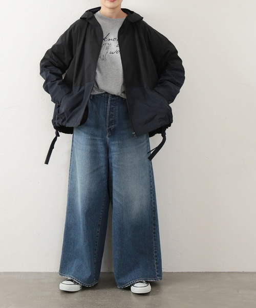 JOURNAL STANDARD LUXE（ジャーナルスタンダード　ラックス）の「メモリータフタ フードブルゾン（ブルゾン・レディース・ブラック/カーキ・SMALL/MEDIUM）」の7枚目の写真