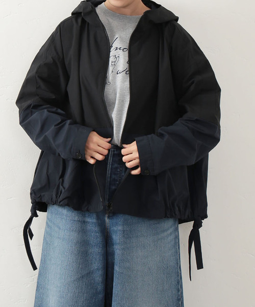 JOURNAL STANDARD LUXE（ジャーナルスタンダード　ラックス）の「メモリータフタ フードブルゾン（ブルゾン・レディース・ブラック/カーキ・SMALL/MEDIUM）」の9枚目の写真