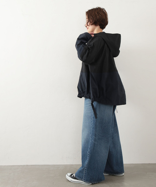 JOURNAL STANDARD LUXE（ジャーナルスタンダード　ラックス）の「メモリータフタ フードブルゾン（ブルゾン・レディース・ブラック/カーキ・SMALL/MEDIUM）」の11枚目の写真