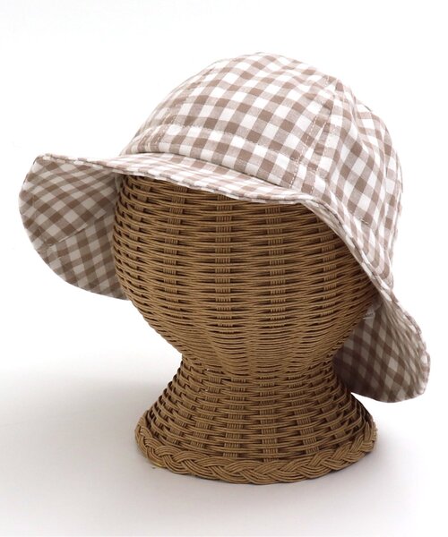 apres les cours（アプレレクール）の「3柄まんまるアウトドアハット_UVカット（ハット・キッズ・ミント/ベージュ/アイボリー・50/48/54）」の3枚目の写真