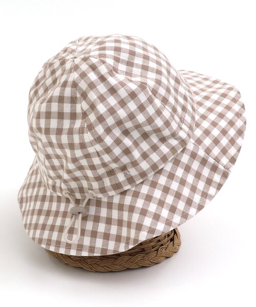 apres les cours（アプレレクール）の「3柄まんまるアウトドアハット_UVカット（ハット・キッズ・ミント/ベージュ/アイボリー・50/48/54）」の5枚目の写真