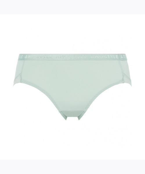 AMOSTYLE BY Triumph（アモスタイルバイトリンプ）の「ボーイズレングス シグネチャースムース AMST1420 PT JX（ショーツ・レディース・グリーン/ピンク・L/M）」の2枚目の写真