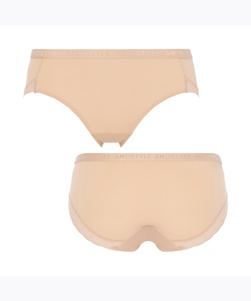 AMOSTYLE BY Triumph（アモスタイルバイトリンプ）の「ボーイズレングス シグネチャースムース AMST1420 PT JX（ショーツ・レディース・グリーン/ピンク・L/M）」の5枚目の写真