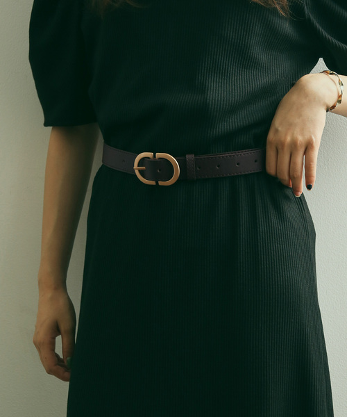 VIS(ビス)の「【追加】28mmダブルDバックルベルト(ベルト・レディース・ブラック/ダークブラウン/ベージュ/ブラウン系その他・FREE)」の11枚目の写真