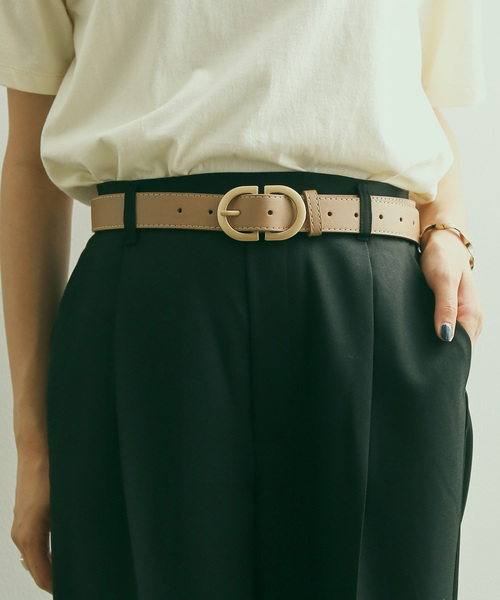 VIS(ビス)の「【追加】28mmダブルDバックルベルト(ベルト・レディース・ブラック/ダークブラウン/ベージュ/ブラウン系その他・FREE)」の13枚目の写真