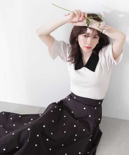 PROPORTION BODY DRESSING（プロポーションボディドレッシング）の「タフタスカート / 1213120407（スカート・レディース・ブラック/ホワイト系その他/ブルー・SMALL/MEDIUM）」の8枚目の写真