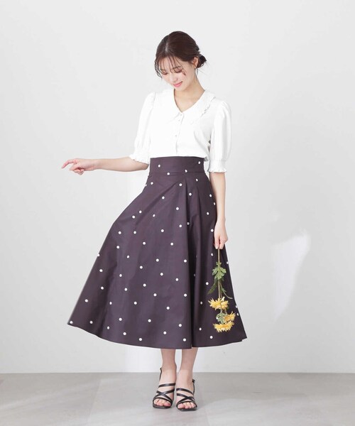 PROPORTION BODY DRESSING（プロポーションボディドレッシング）の「タフタスカート / 1213120407（スカート・レディース・ブラック/ホワイト系その他/ブルー・SMALL/MEDIUM）」の12枚目の写真