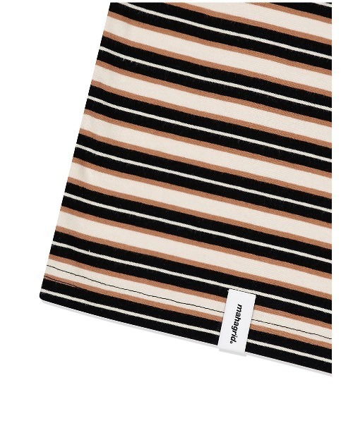 MAHAGRID(マハグリッド)の「『mahagrid/マハグリッド』MGD STRIPED TEE/ボーダー 半袖 カットソー(Tシャツ/カットソー・メンズ・ブルー/グリーン/ブラック・L/M)」の4枚目の写真