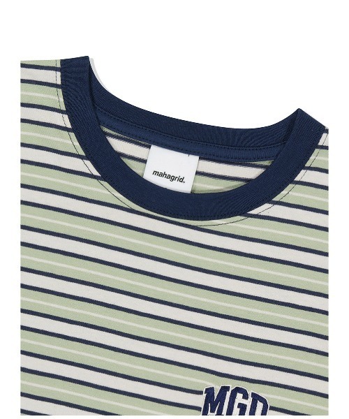 MAHAGRID(マハグリッド)の「『mahagrid/マハグリッド』MGD STRIPED TEE/ボーダー 半袖 カットソー(Tシャツ/カットソー・メンズ・ブルー/グリーン/ブラック・L/M)」の15枚目の写真