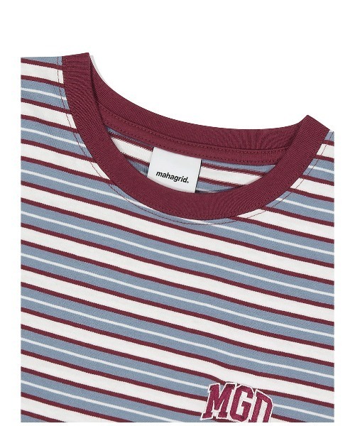 MAHAGRID(マハグリッド)の「『mahagrid/マハグリッド』MGD STRIPED TEE/ボーダー 半袖 カットソー(Tシャツ/カットソー・メンズ・ブルー/グリーン/ブラック・L/M)」の5枚目の写真