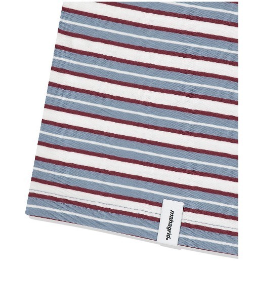 MAHAGRID(マハグリッド)の「『mahagrid/マハグリッド』MGD STRIPED TEE/ボーダー 半袖 カットソー(Tシャツ/カットソー・メンズ・ブルー/グリーン/ブラック・L/M)」の9枚目の写真