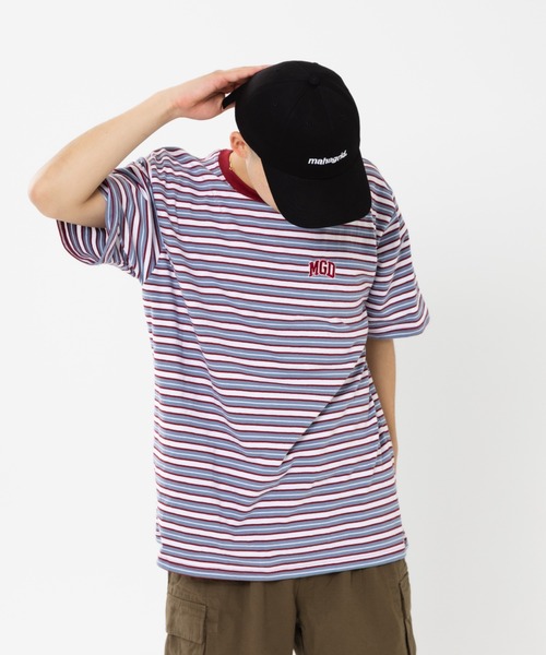 MAHAGRID(マハグリッド)の「『mahagrid/マハグリッド』MGD STRIPED TEE/ボーダー 半袖 カットソー(Tシャツ/カットソー・メンズ・ブルー/グリーン/ブラック・L/M)」の22枚目の写真