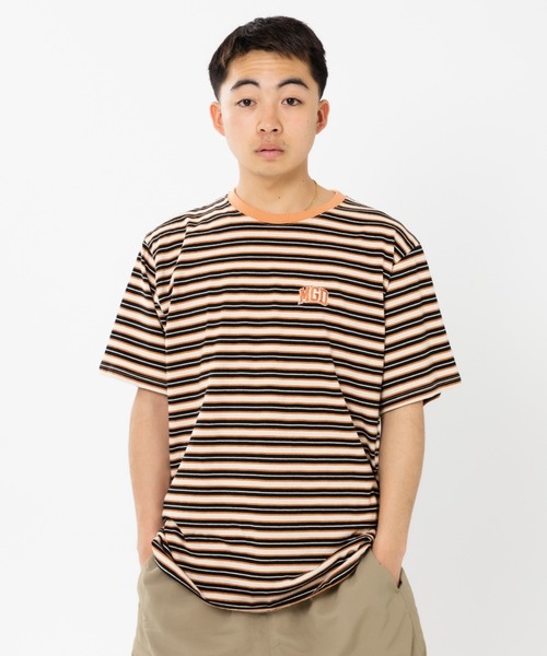 MAHAGRID(マハグリッド)の「『mahagrid/マハグリッド』MGD STRIPED TEE/ボーダー 半袖 カットソー(Tシャツ/カットソー・メンズ・ブルー/グリーン/ブラック・L/M)」の16枚目の写真