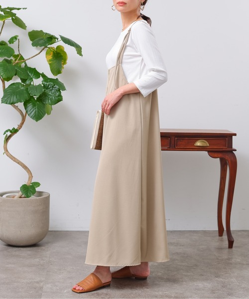 Chez toi（シェトワ）の「カットリブT×ZIPキャミワンピース（ワンピース・レディース・カーキ/オレンジ/ブラック/ベージュ・FREE）」の17枚目の写真