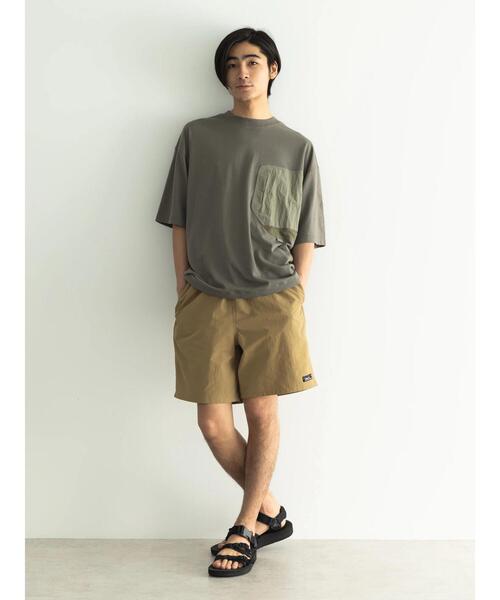 CRAFT STANDARD BOUTIQUE(クラフトスタンダードブティック)の「ナイロン切り替え5/STEE-A(Tシャツ/カットソー・メンズ・オフホワイト/ブラック/オリーブ・M/L/LL)」の7枚目の写真