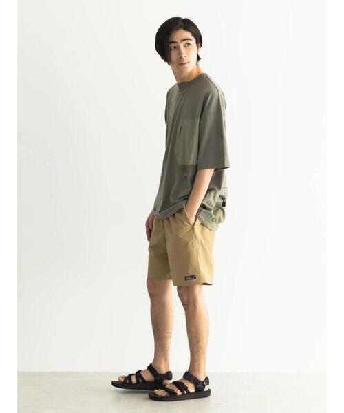 CRAFT STANDARD BOUTIQUE(クラフトスタンダードブティック)の「ナイロン切り替え5/STEE-A(Tシャツ/カットソー・メンズ・オフホワイト/ブラック/オリーブ・M/L/LL)」の8枚目の写真