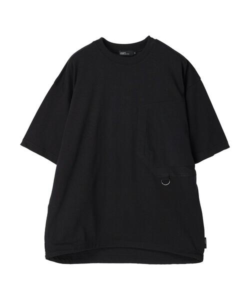 CRAFT STANDARD BOUTIQUE(クラフトスタンダードブティック)の「ナイロン切り替え5/STEE-A(Tシャツ/カットソー・メンズ・オフホワイト/ブラック/オリーブ・M/L/LL)」の3枚目の写真