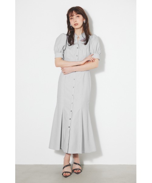 riendaヒロインワンピ フリルスリーブマーメイドワンピース