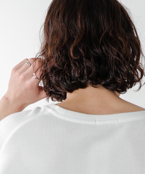 WEGO（ウィゴー）の「WEGO/ワッフルＵネックＴ（Tシャツ/カットソー・メンズ・ブラック/ホワイト・MEDIUM/LARGE）」の21枚目の写真