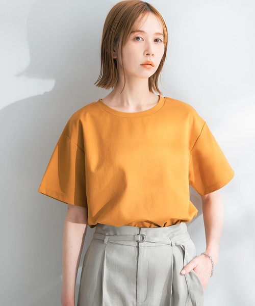 URBAN RESEARCH ROSSO（アーバンリサーチロッソ）の「UVスーピマコットンTシャツ（Tシャツ/カットソー・レディース・グリーン系その他/ブラウン系その他/ネイビー/オフホワイト・FREE）」の12枚目の写真