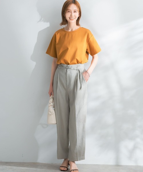 URBAN RESEARCH ROSSO（アーバンリサーチロッソ）の「UVスーピマコットンTシャツ（Tシャツ/カットソー・レディース・グリーン系その他/ブラウン系その他/ネイビー/オフホワイト・FREE）」の15枚目の写真