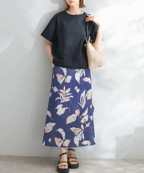 URBAN RESEARCH ROSSO（アーバンリサーチロッソ）の「UVスーピマコットンTシャツ（Tシャツ/カットソー・レディース・グリーン系その他/ブラウン系その他/ネイビー/オフホワイト・FREE）」の20枚目の写真