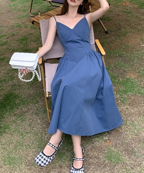 Riff(リフ)の「キャミロングワンピース(ワンピース・レディース・ブルー/ブラック/ホワイト・M)」の19枚目の写真